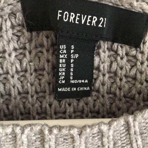 Gray  Chunky Waffle Knit Sweater Size Small - Picture 2 of 8